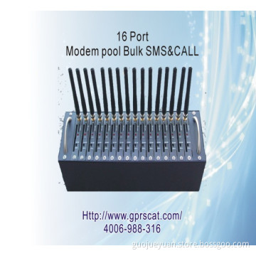 bulk sim card socket 16 port gsm modem with external antenna